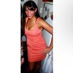 Modcloth A Little Back Dress in Coral